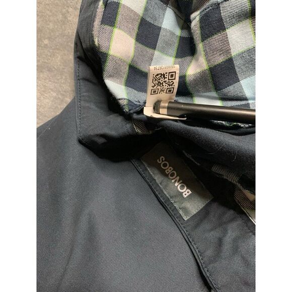 Bonobos Pants Men's 35x34 Blue Plaid Lined Pockets Washed Chinos Cotton Zipfly - Picture 10 of 14